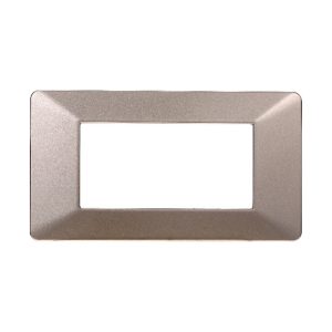 Foto principale Placca 4 moduli 504 in plastica bronzo compatibile anche con Vimar Plana