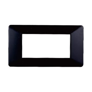 Foto principale Placca 4 moduli 504 in plastica nera compatibile anche con Vimar Plana