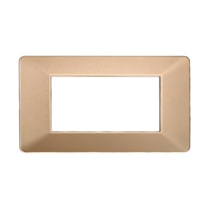 Foto principale Placca 4 moduli 504 in plastica oro compatibile anche con Vimar Plana
