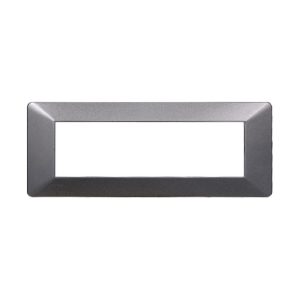 Foto principale Placca 7 moduli 507 in plastica acciaio scuro compatibile anche con Vimar Plana