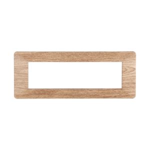 Foto principale Placca 7 moduli 507 in plastica legno chiaro compatibile anche con Vimar Plana