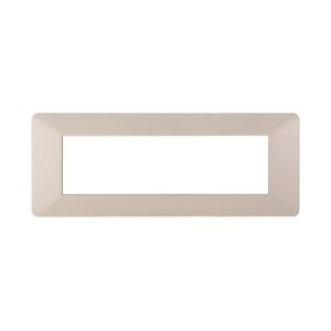Foto principale Placca 7 moduli 507 in plastica sabbia compatibile anche con Vimar Plana