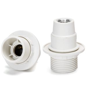 Foto principale Portalampada E14 Bianco 250V filettato con ghiera morsettiera a vite autobloccante in plastica Aigostar