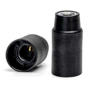 Foto principale Portalampada E14 Nero 250V liscio morsettiera a vite autobloccante in plastica Aigostar