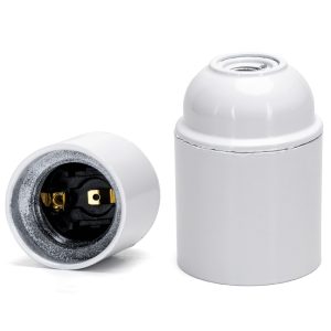Foto principale Portalampada E27 Bianco 250V liscio morsettiera a vite autobloccante in plastica Aigostar