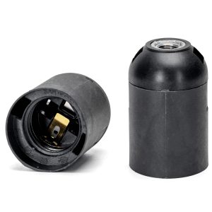 Foto principale Portalampada E27 Nero 250V liscio morsettiera a vite autobloccante in plastica Aigostar