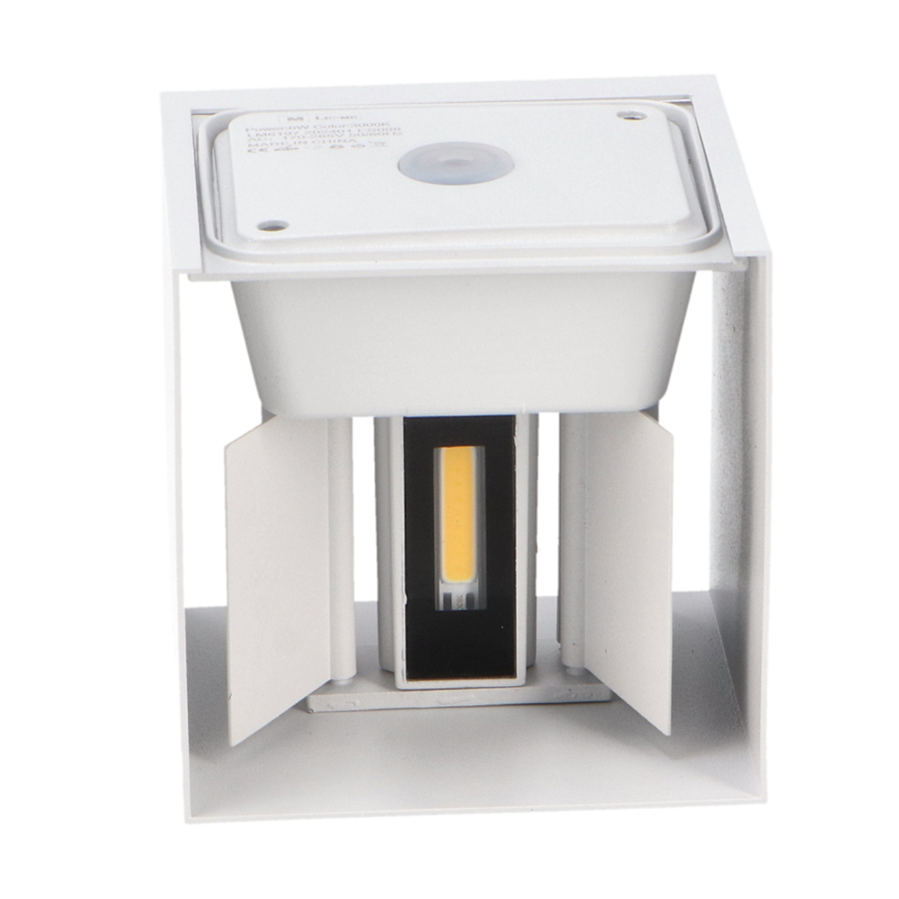 Applique Led cubo da parete 12W Doppia emissione Bianco IP54 CCT temperatura colore regolabile M LEDME - Foto 3