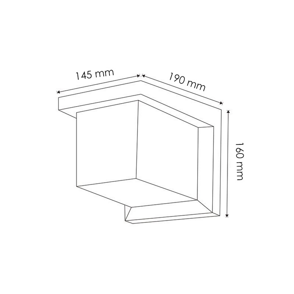Applique Led da parete Dakota 12W Nero IP54 Bianco caldo 3000K M LEDME - Foto 2