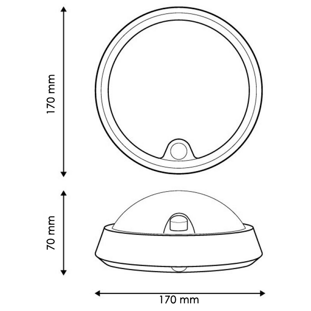Applique Led da parete Sfera 12W Bianco IP64 con sensore di movimento Bianco freddo 6000K M LEDME - Foto 3