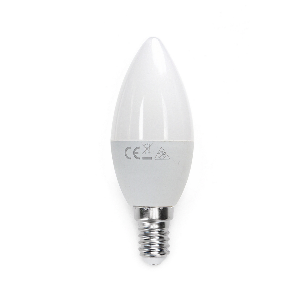 Confezione da 5 Lampadine Led E14 C37 6W Bianco caldo 3000K Aigostar - Foto 1
