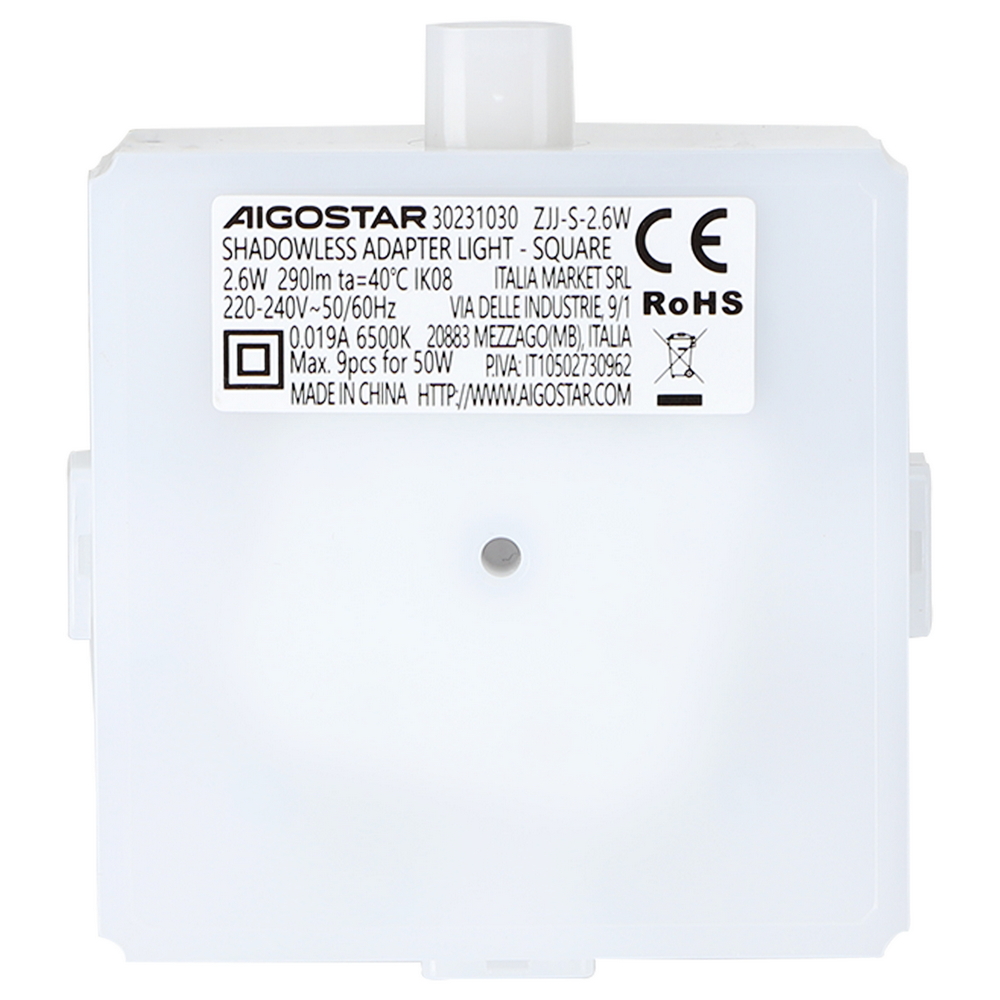 Connettore Quadrato 2,6W per Barra Led Shadowless Bianco neutro 4000K Aigostar - Foto 4