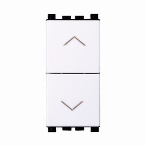Foto principale Doppio Pulsante assiale con frecce 16A bianco compatibile anche con Vimar Arké