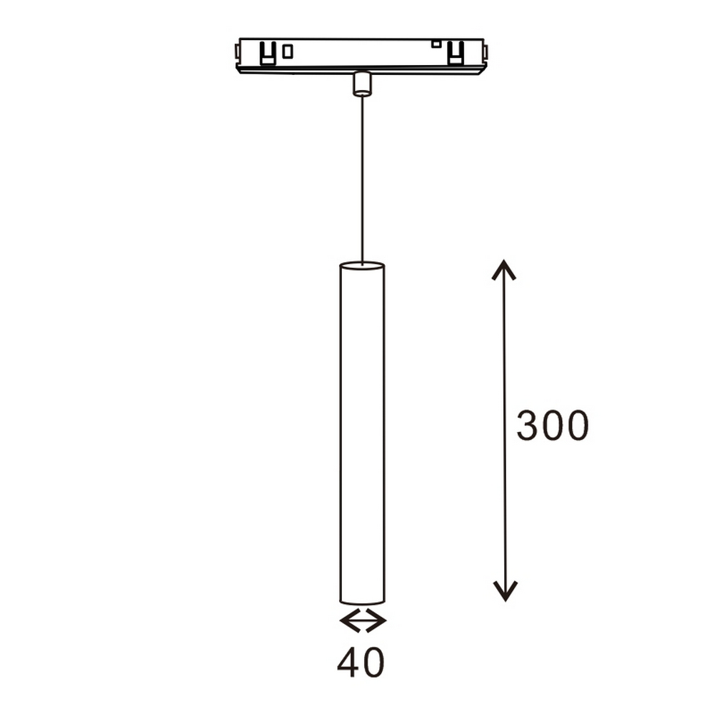Faretto Led a sospensione da binario magnetico 16mm 10W bianco 30cm Bianco caldo 3000K M LEDME - Foto 1