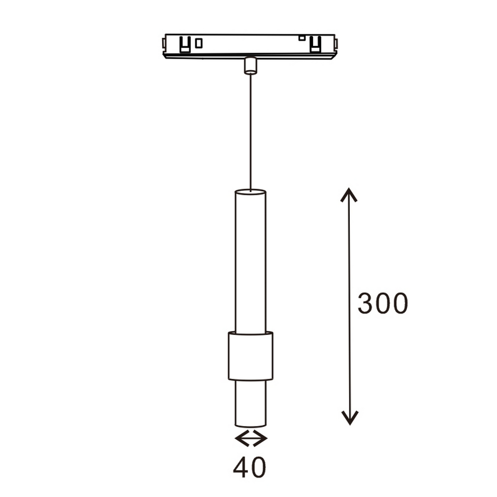 Faretto Led a sospensione da binario magnetico 16mm serie Plus 10W bianco 30cm Bianco neutro 4000K M LEDME - Foto 1