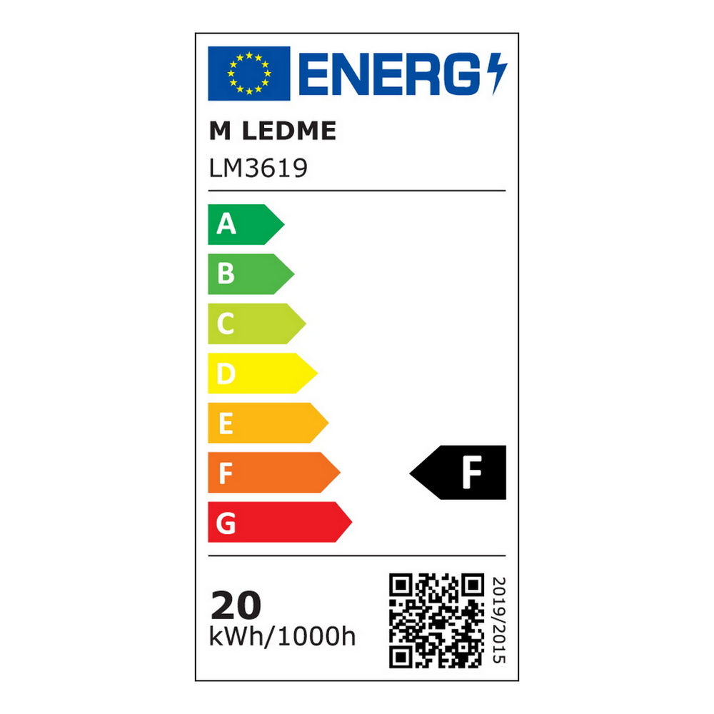 Faretto Led da binario magnetico 16mm 20W nero fisso Bianco caldo 3000K M LEDME - Foto 2