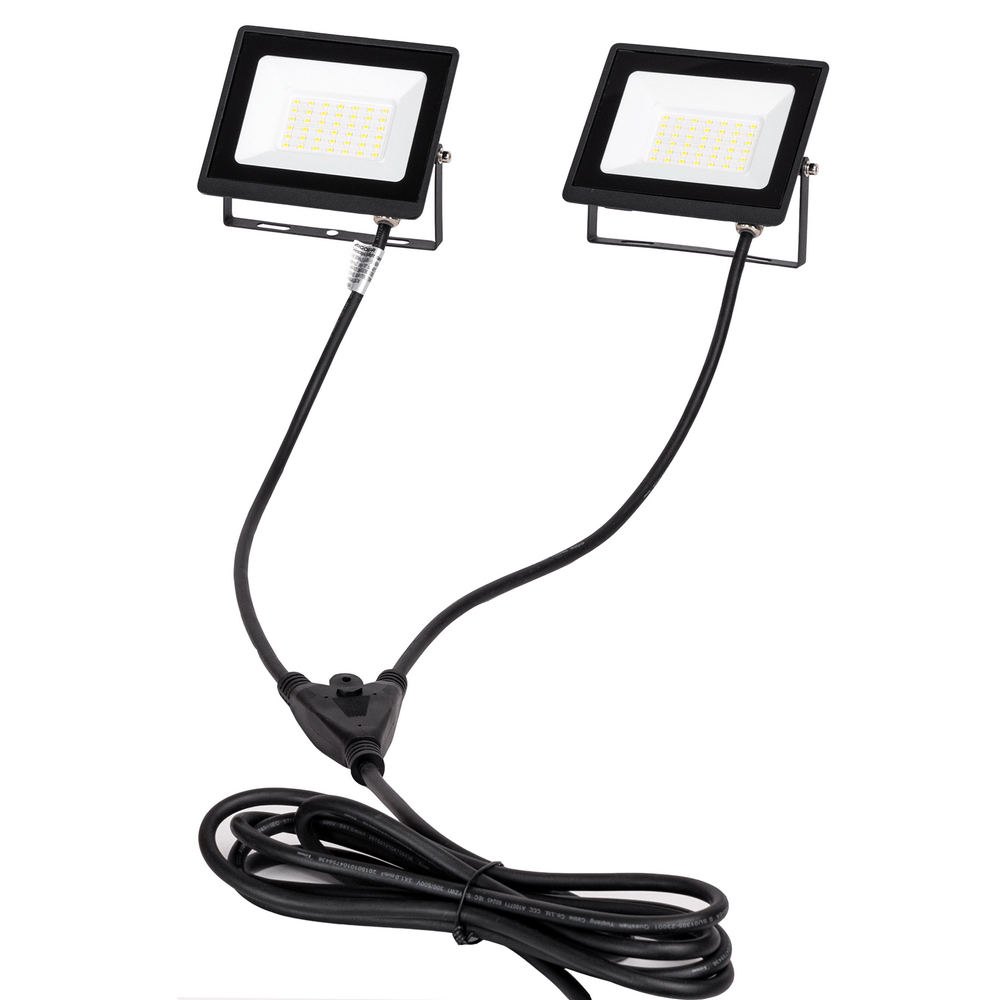 Faro Led da lavoro 2x30W Nero IP65 Bianco freddo 6500K con supporto treppiede 160cm Aigostar - Foto 4