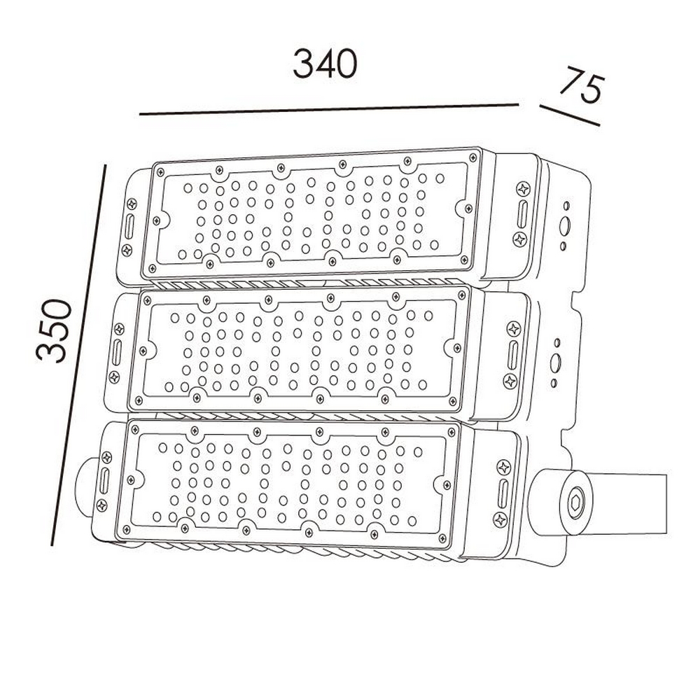 Faro proiettore Led 150W Grigio da esterno IP67 Bianco neutro 4500K M LEDME - Foto 1