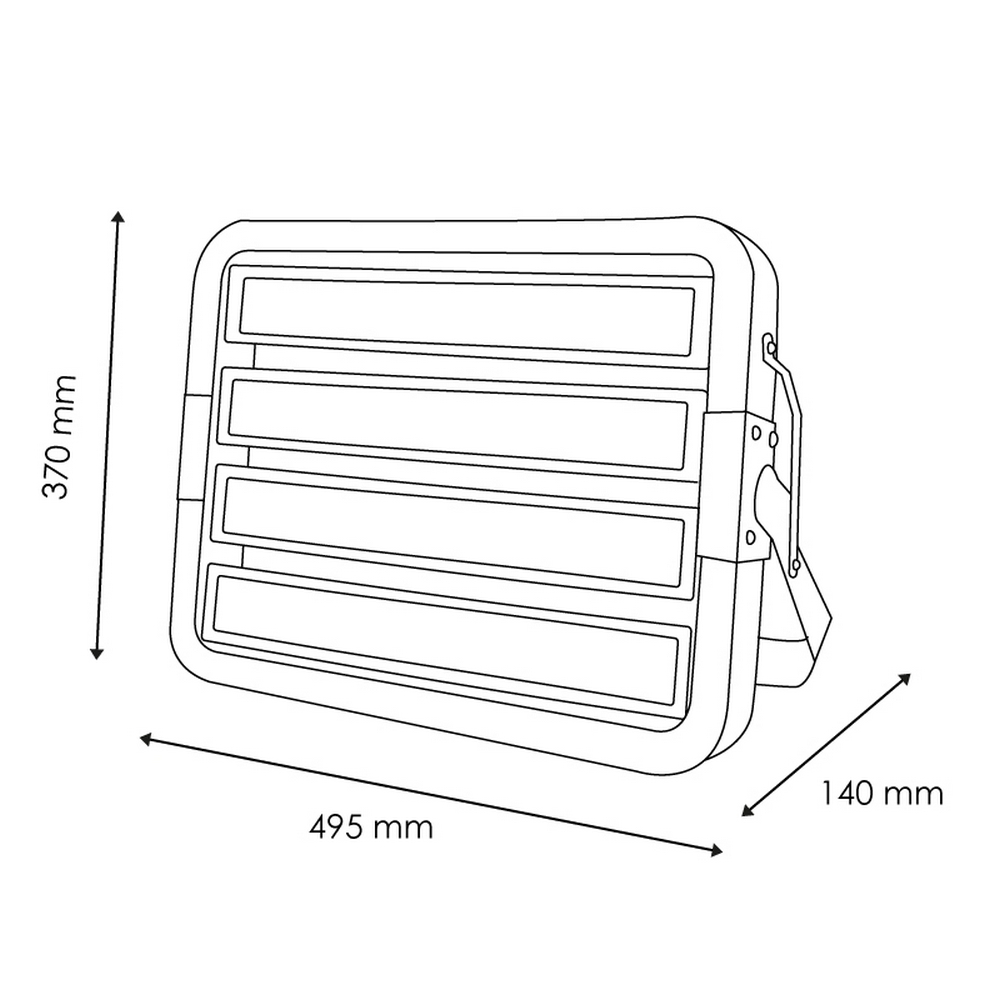 Faro proiettore Led modulare 400W Grigio da esterno IP65 Bianco caldo 3000K M LEDME - Foto 2