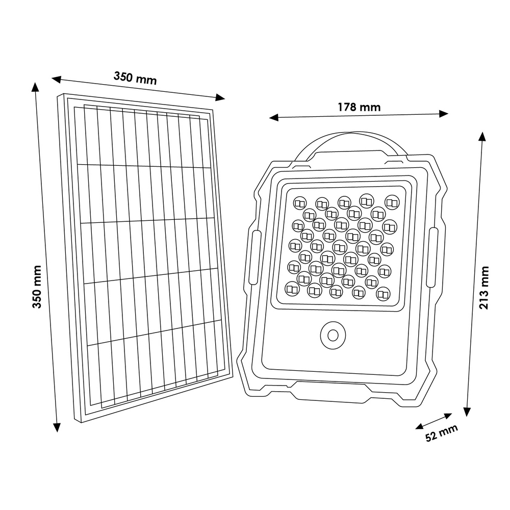 Faro proiettore Led Smart Tuya 100W WiFi con Telecamera di sorveglianza e pannello solare IP67 Bianco freddo 6000K M LEDME - Foto 5