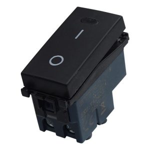 Foto principale Interruttore bipolare basculante 16A nero compatibile anche con Vimar Arké