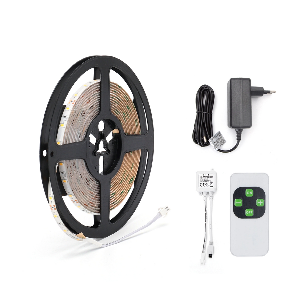 Kit Striscia Led 12V 18W SMD 2835 5 metri IP65 Bianco Caldo 3000K Aigostar - Foto 1