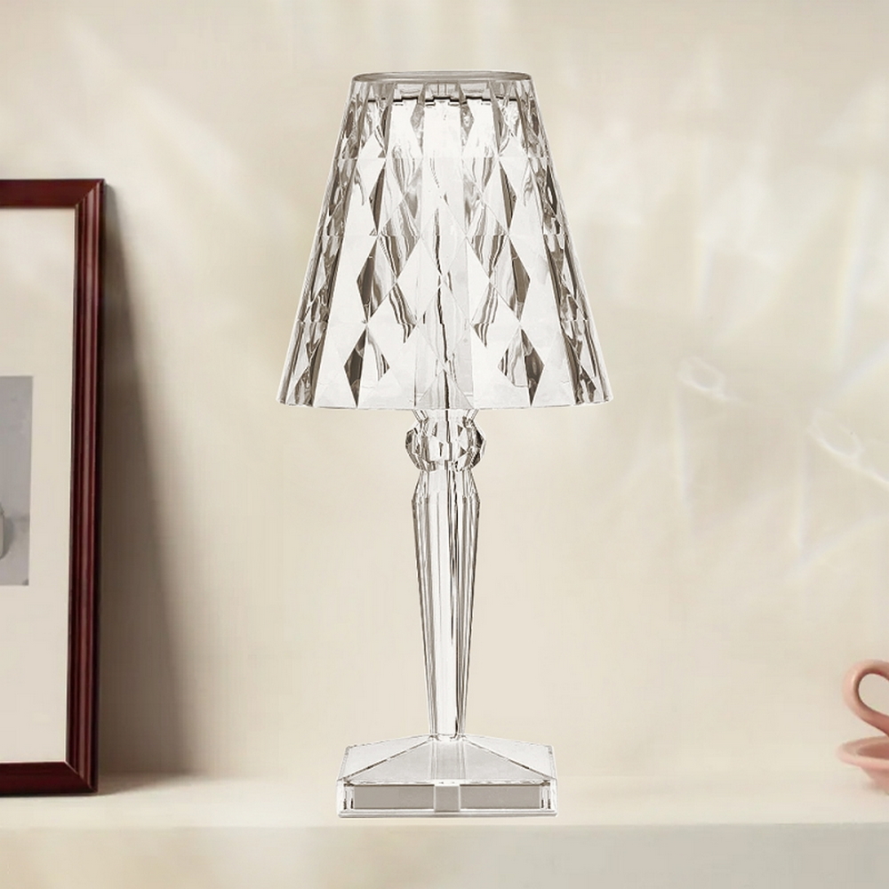 Lampada da tavolo Led touch Cloche Diamond luce regolabile 1W portatile a batteria ricaricabile USB M LEDME - Foto 1