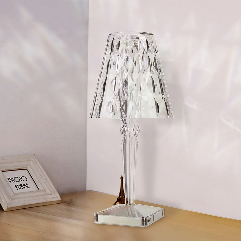 Lampada da tavolo Led touch Cloche Diamond luce regolabile 1W portatile a batteria ricaricabile USB M LEDME - Foto 2