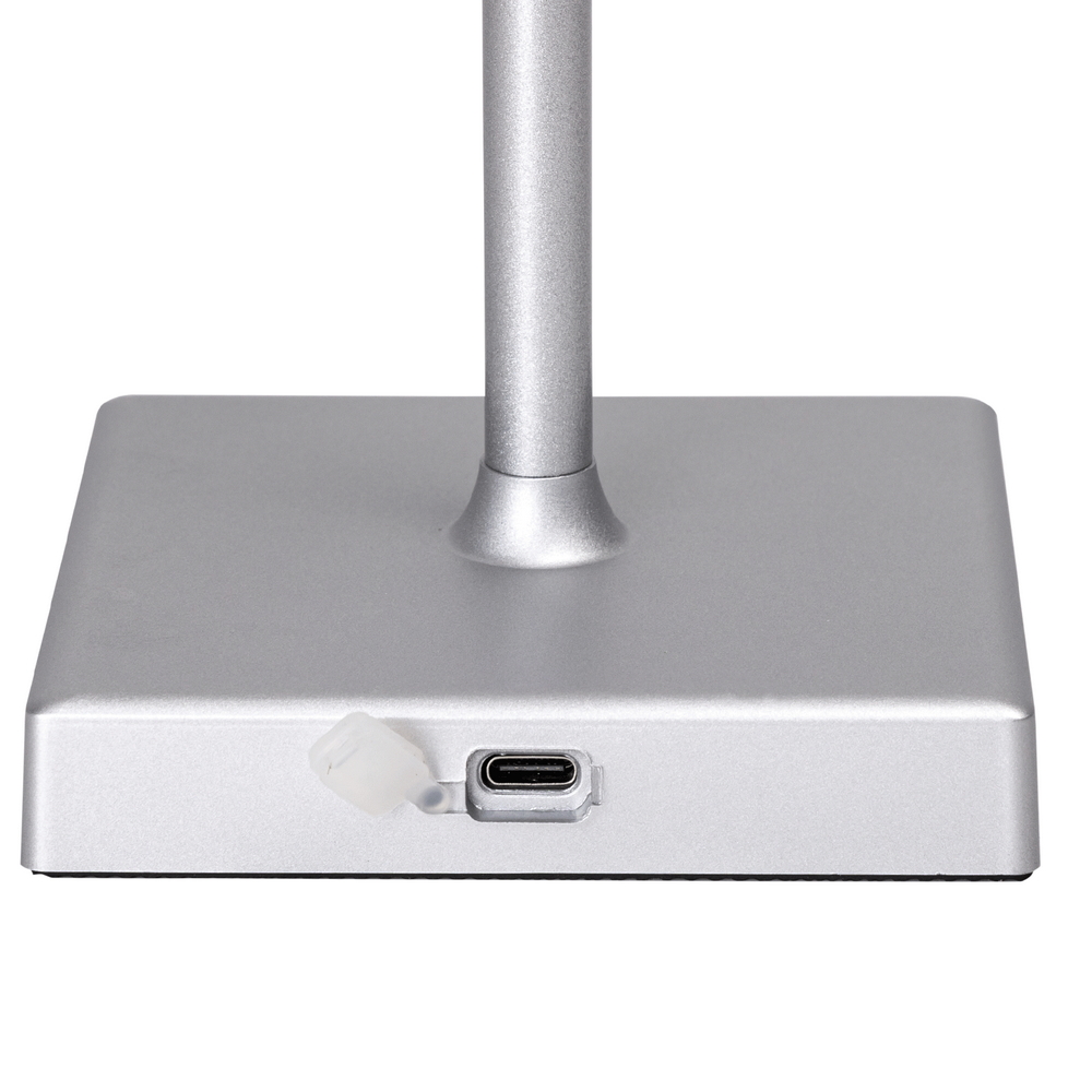 Lampada da tavolo Led touch Dory Argento 4W portatile a batteria ricaricabile USB Aigostar - Foto 2