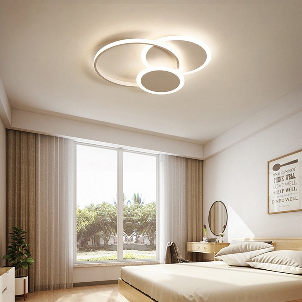 Lampadario Led da soffitto Lunar Bianco 45W Dimmerabile con temperatura colore regolabile con telecomando M LEDME - Foto 2