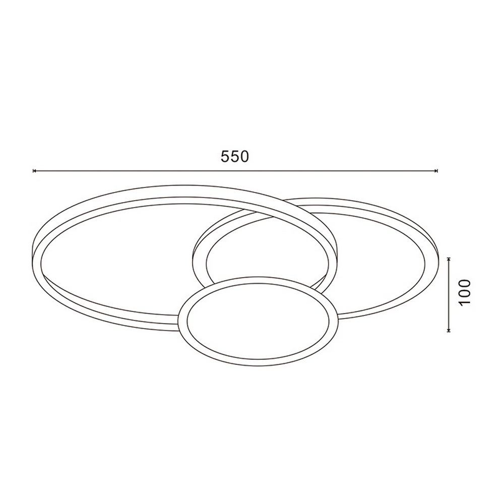 Lampadario Led da soffitto Lunar Bianco 45W Dimmerabile con temperatura colore regolabile con telecomando M LEDME - Foto 3