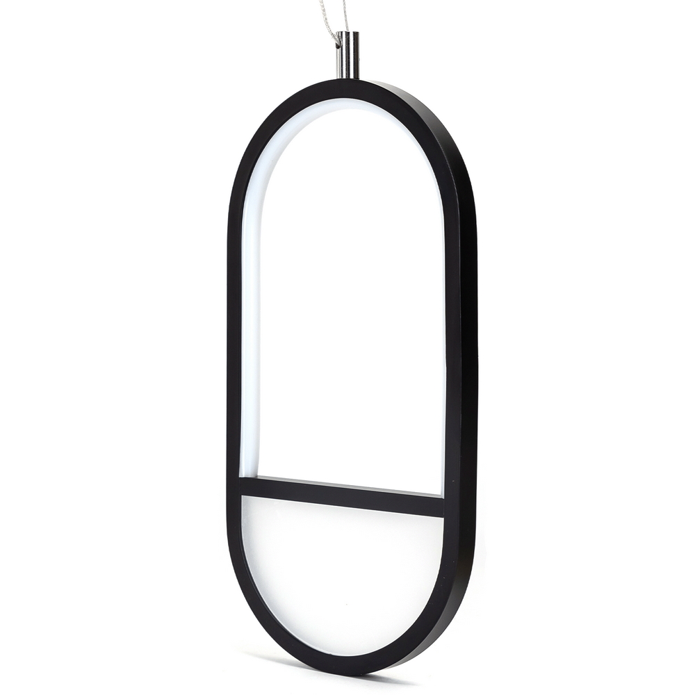 Lampadario Led da soffitto Slit Nero 13,5W Bianco caldo 2700K Aigostar - Foto 1