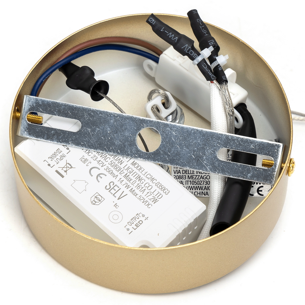 Lampadario Led da soffitto Slit Nero 13,5W Bianco caldo 2700K Aigostar - Foto 2