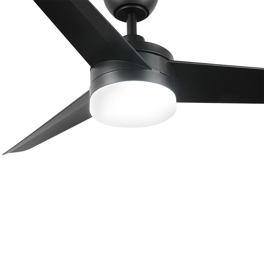 Lampadario Ventilatore da soffitto Black Curve 24W illuminazione Led regolabile con telecomando M LEDME - Foto 1