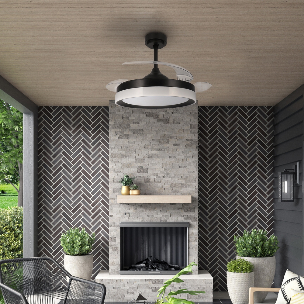 Lampadario Ventilatore da soffitto Black Yeray 36W illuminazione Led regolabile con telecomando M LEDME - Foto 1