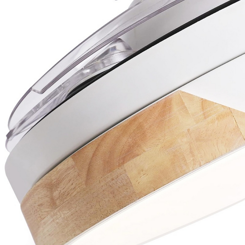 Lampadario Ventilatore da soffitto Messe Nature 27W illuminazione Led regolabile con telecomando M LEDME - Foto 2