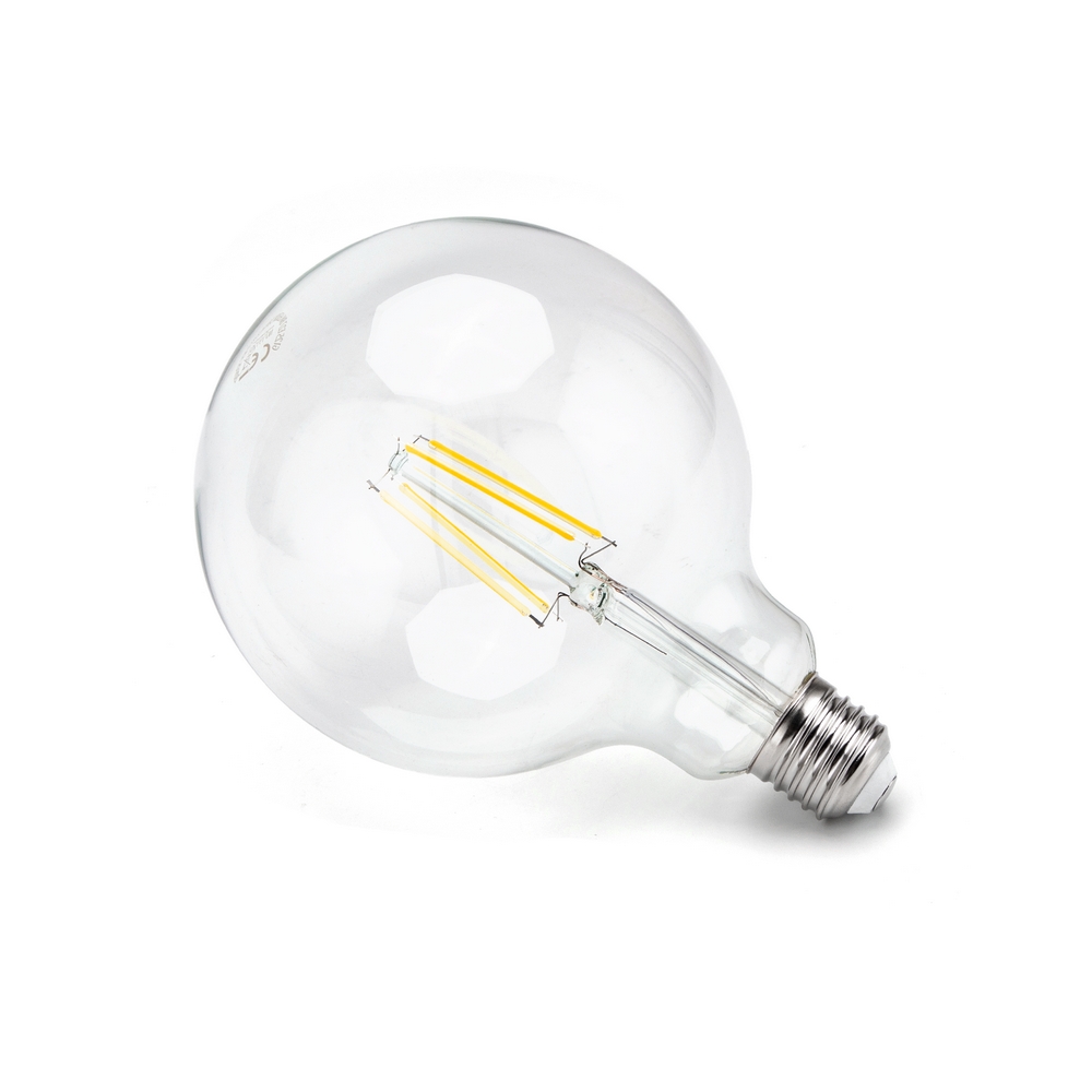 Lampadina Led a Filamento E27 G125 a globo 6W Bianco caldo 2700K Aigostar - Foto 1