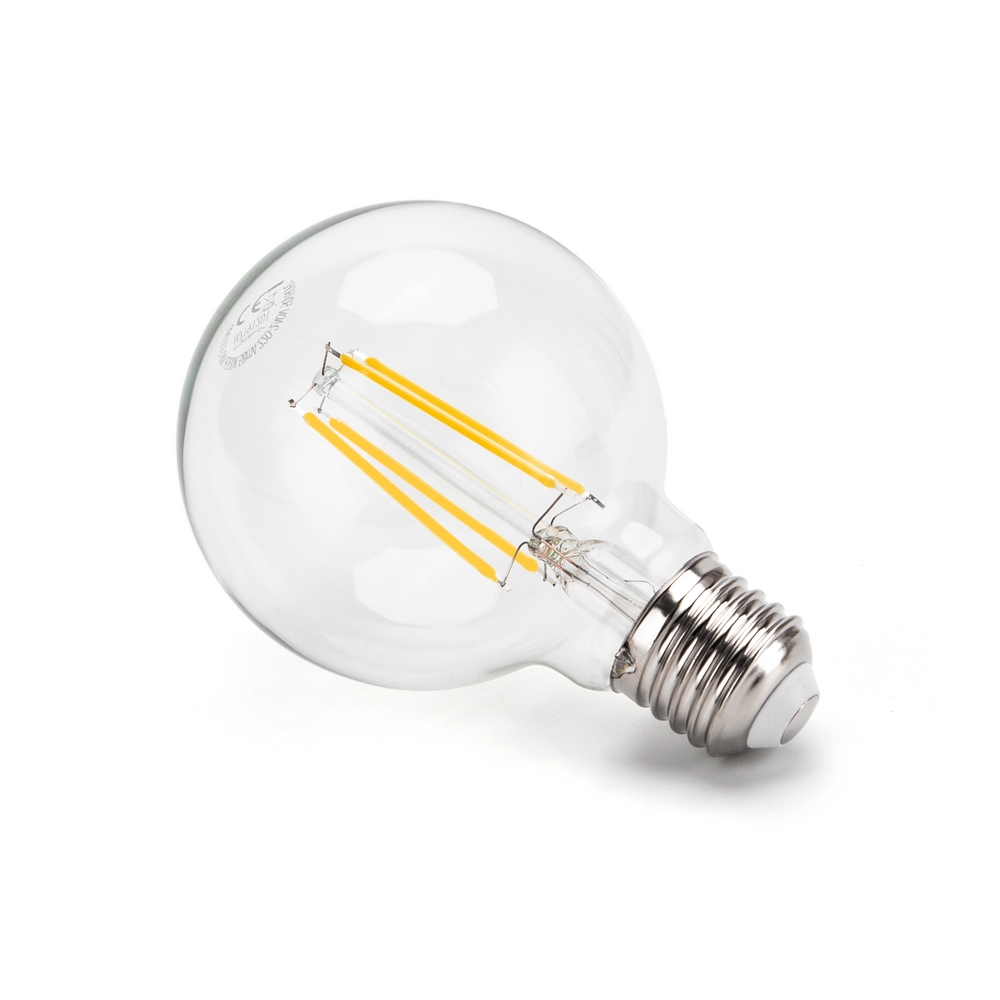 Lampadina Led a Filamento E27 G80 a globo 6W Bianco caldo 2700K Aigostar - Foto 1