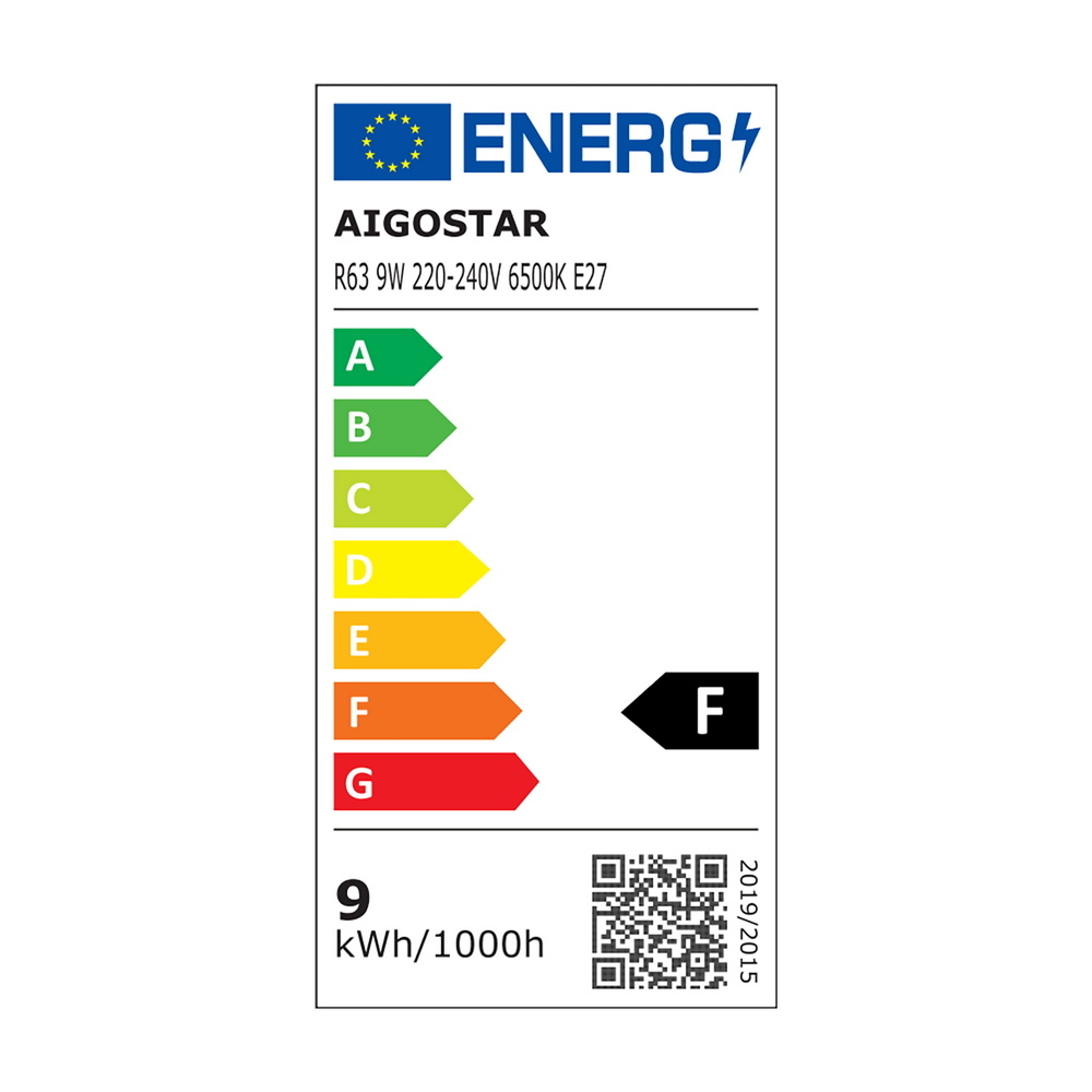 Lampadina Led E27 R63 a faretto 9W Bianco freddo 6400K Aigostar - Foto 2