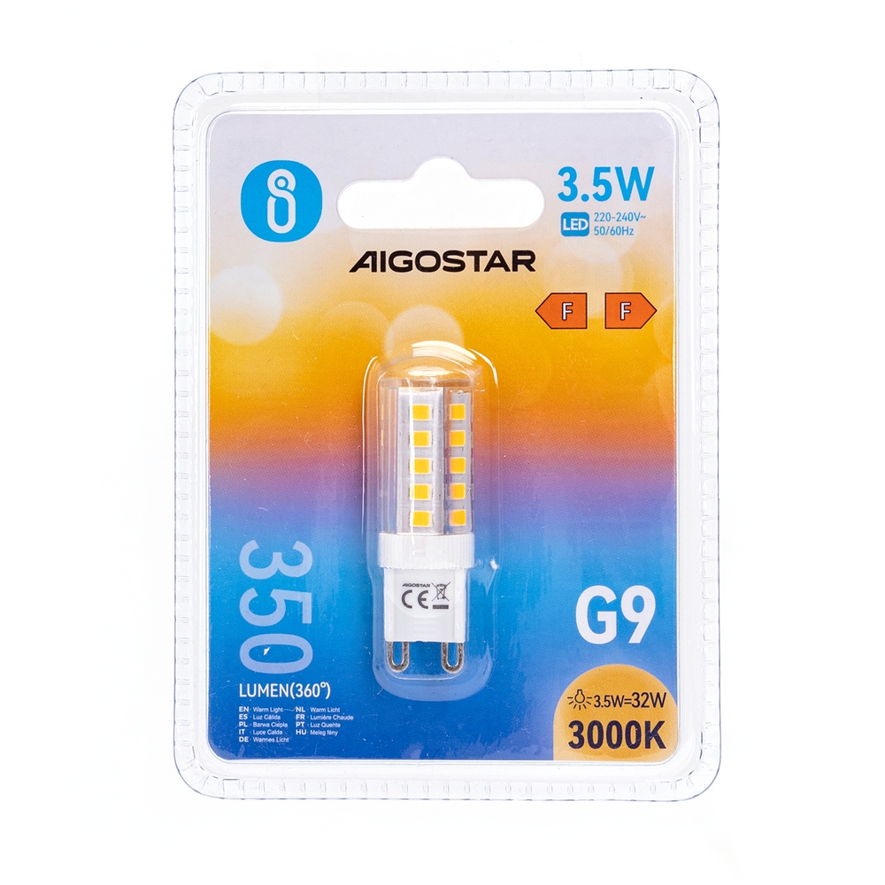 Lampadine LED G9 Da 7W (confezione Da 10), Bianco Freddo 6000K, 700 Lumen, Non Dimmerabili, 360°