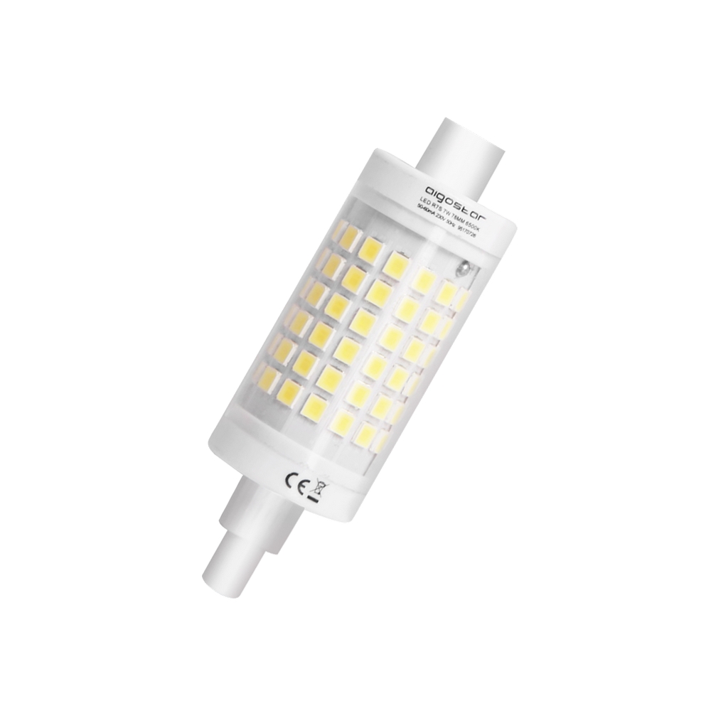 Lampadina Led R7S Lineare 78mm 7W SMD Bianco freddo 6500K Aigostar - Foto 1