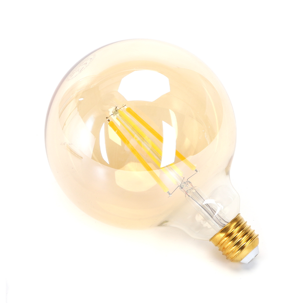 Lampadina Led Vintage a Filamento Smart G125 E27 6W WiFi CCT luce regolabile e dimmerabile Aigostar - Foto 1