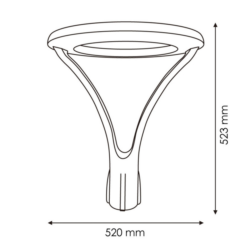 Lampione stradale Led Minamal 100W Grigio IP65 Bianco freddo 5000K M LEDME - Foto 3