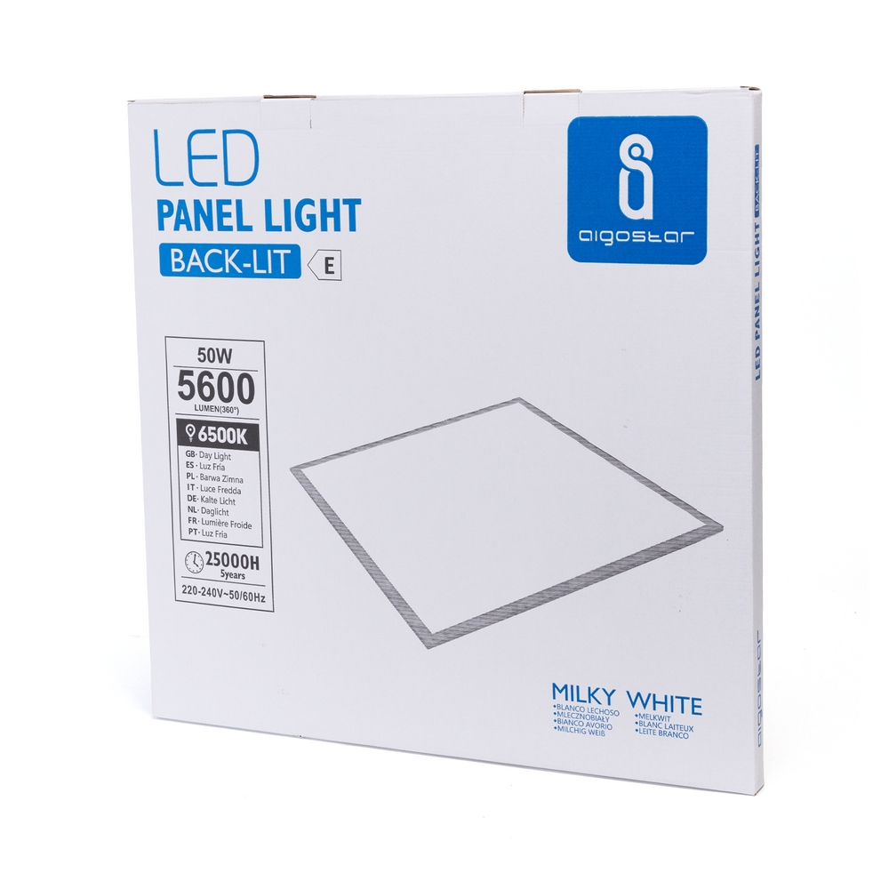 Pannello Led 50W 60x60cm Cornice bianca quadrata Bianco freddo 6500K Aigostar - Foto 2