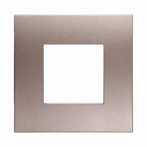 Foto principale Placca 2 moduli 502 in plastica bronzo compatibile anche con Vimar Arké