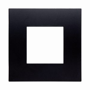 Foto principale Placca 2 moduli 502 in plastica nera compatibile anche con Vimar Arké