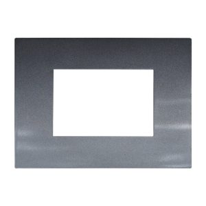 Foto principale Placca 3 moduli 503 in plastica acciaio scuro compatibile anche con Vimar Arké