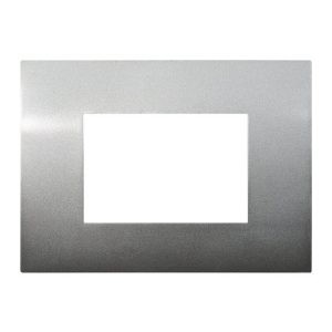 Foto principale Placca 3 moduli 503 in plastica titanio compatibile anche con Vimar Arké