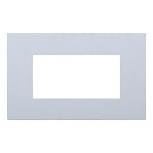 Foto principale Placca 4 moduli 504 in plastica bianca compatibile anche con Vimar Arké