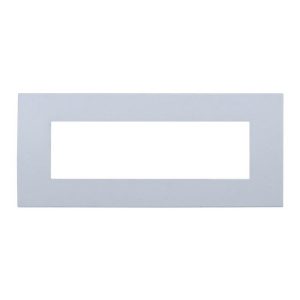 Foto principale Placca 7 moduli 507 in plastica bianca compatibile anche con Vimar Arké