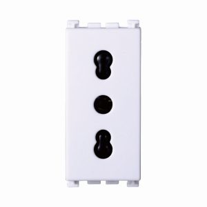 Foto principale Presa bipasso bivalente 16A bianca compatibile anche con Vimar Arké